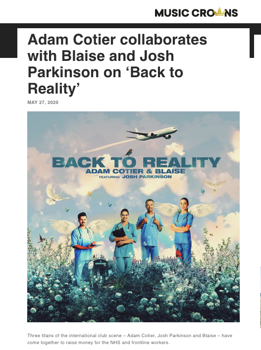 BackToRealityM's tweet photo. Thanks for supporting us and our aim to raise money for the NHS @MusicCrowns ♥️

#backtoreality #backtorealitymusic #BackToWorkSafely #backtoschool 
#NHSheroes #fundraiser #housemusic4life 

@BlaiseDJ @Josh_Parkinson_ https://t.co/TVxtkg6aEC