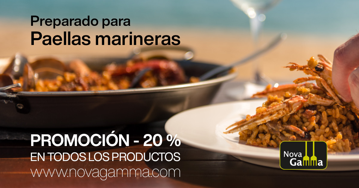 novagamma's tweet photo. Marca de paella marinera. En pocos minutos tendrás una plato de “10”!!! Y RECUERDA, TODA NUESTRA WEB ESTA AL 20% DE DESCUENTOS.
#precocinadosaltagastronomia #platosprecocinados #preparados #quintagama #gourmet #gastronomia #restauración #hosteleria #horeca #solucionesrestauracion https://t.co/FwaSfrg9Sx