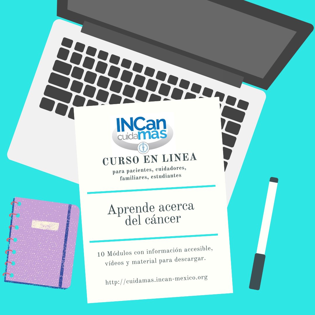 InfocancerMx's tweet image. Aprende acerca del cáncer en este curso gratuito en línea. 10 módulos, vídeos y material descargable  cuidamas.incan-mexico.org