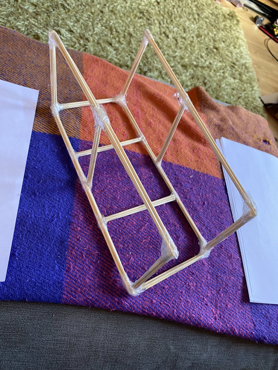 LeighAnneKerr's tweet photo. @Mrs_Paddon J built a fab tunnel today for his water-bottle train!  Couldn’t get paper straws so he improvised with wooden skewers! @Mrs_Paddon #STEM https://t.co/KqvvUz8Z78