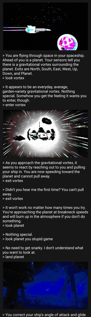 AgentTomcat's tweet photo. Colossal Space Adventure, another 8-bit text adventure from Tomcat Interactive. #NoMansSky #8bitLab @NoMansSky @hellogames https://t.co/4Hg2iwfanj