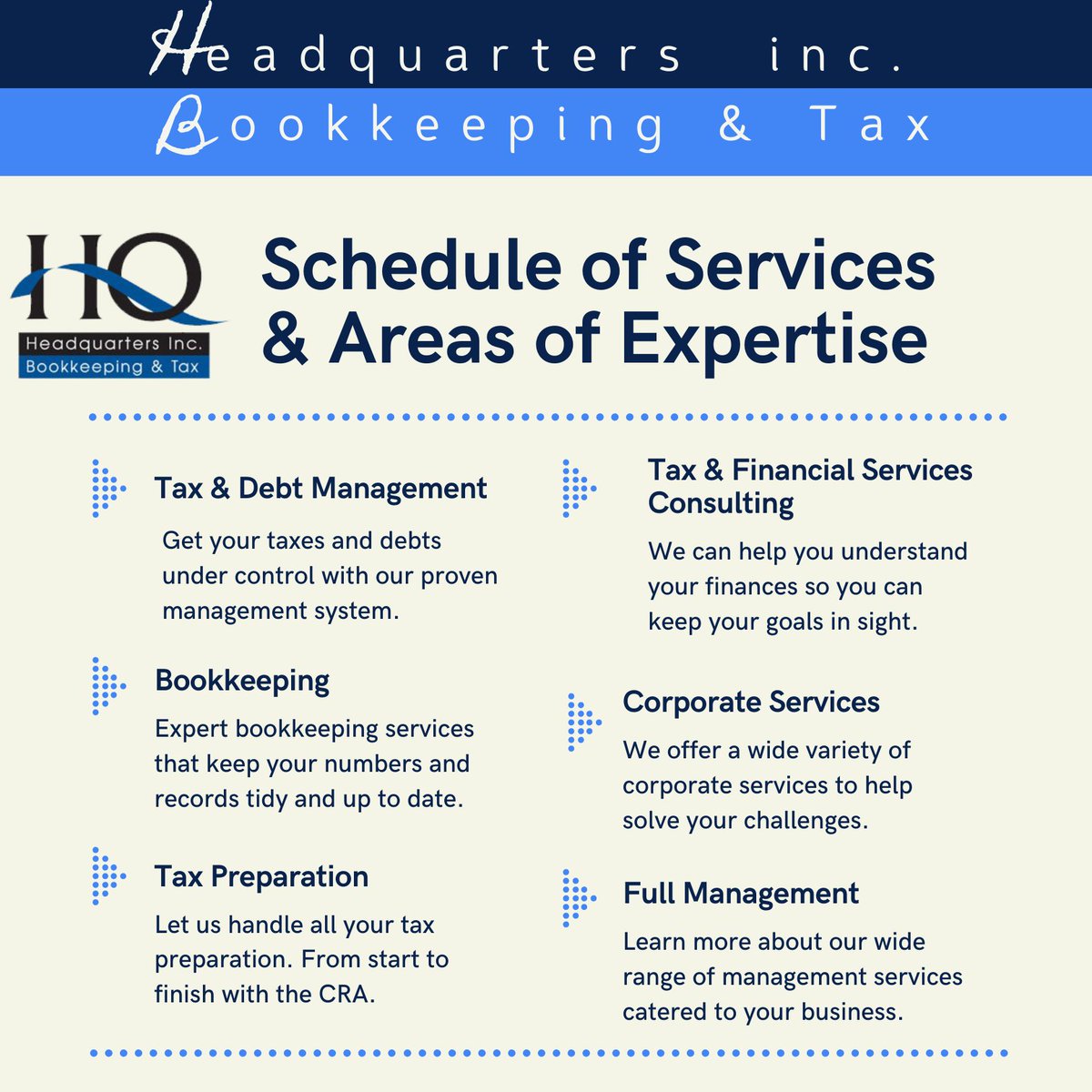 headquartersbo2's tweet photo. Get in touch with us today to find out how Headquarters can best meet your needs.
403.258.1530 info@calgarytax.ca
#calgarytaxaccountant #calgaryaccountant #yycsmallbusiness #yyclocal #Taxtime #Headquartersbookkeeping #taxtime #calgarybookkeeping #calgarytaxpreppers https://t.co/hFPsl2nlKj