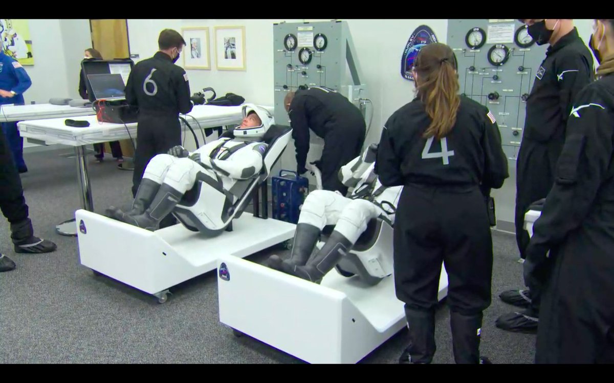 Doug Hurley and Bob Behnken are getting suited up for launch! #SpaceX  #DM2  #LaunchAmerica