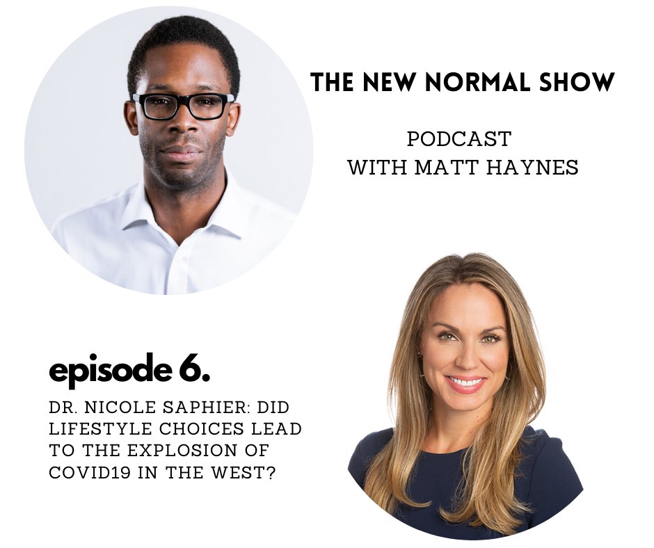 EP.7 with Dr Nicole Saphier M.D is live! Did poor #health &amp; #lifestyle choices in the West lead to the explosion of #COVID19? We talk about that &amp; more. Get involved with the most important conversation going around #NewNormal #NewNormalShow #coronavrirus bit.ly/3epTiy2