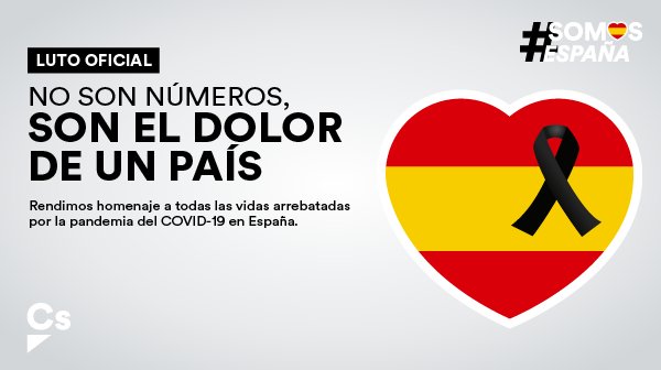 CsParla's tweet photo. ⚫🇪🇦 Nos unimos al luto nacional por las víctimas del #COVID19.

Nuestras condolencias a todas las familias afectadas. 
⚫ D.E.P 🖤🇪🇦 #LutoOficialESP #Parla https://t.co/5ZuPisYR5w