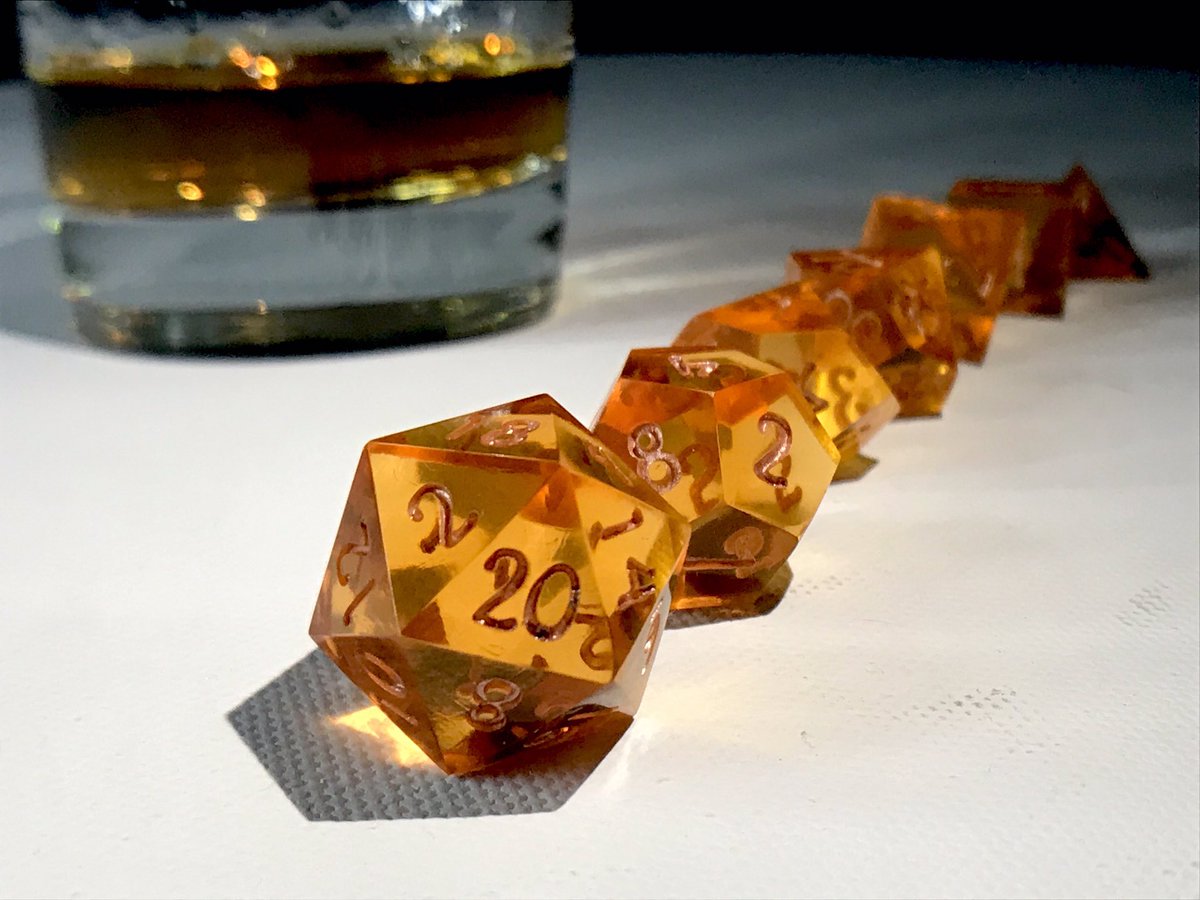 The secret is out! Whiskey Dice preorders open Sat. May 30th at 10am (-5 GMT)Favorite my Etsy shop ( http://Diceawaii.store ) to be informed as soon as they go live!Please drink (and roll) responsibly. #diceawaii  #kawaiidice  #dice  #dnd  #ttrpg  #handmadedice  #WhiskeyDice