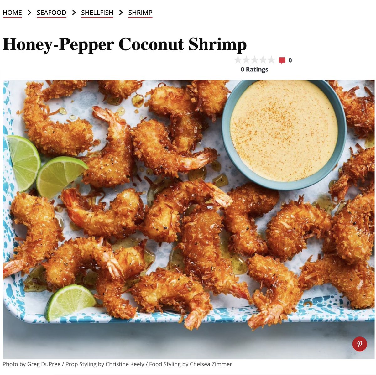 Our Coconut Shrimp recipe is featured in the June issue of <a href="/foodandwine/">Food & Wine</a> 
foodandwine.com/recipes/honey-…
