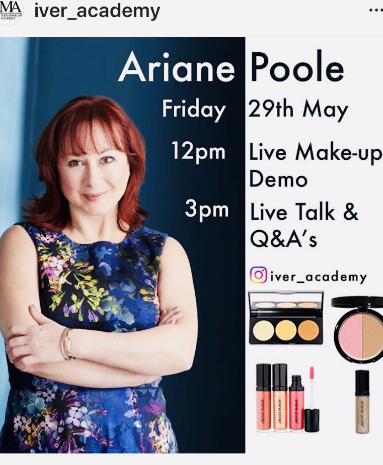 arianepoole's tweet photo. Join me on the 29th when I take over @iveracademy Instagram Live! Head on over. Can’t wait! ❤️💄 https://t.co/O4ghL1bONX