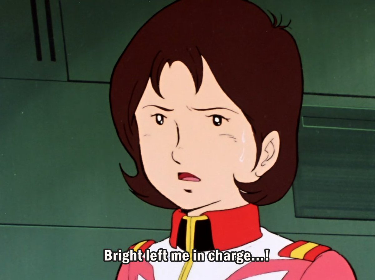 Im gonna be generous to the show here and say that this is an interesting power struggle between Sayla, brash and daring, and Mirai, who is depicted as the responsible motherly on this ship. Could still be called a catfight between two struggling women tho. Ur on Thin ice, gundam