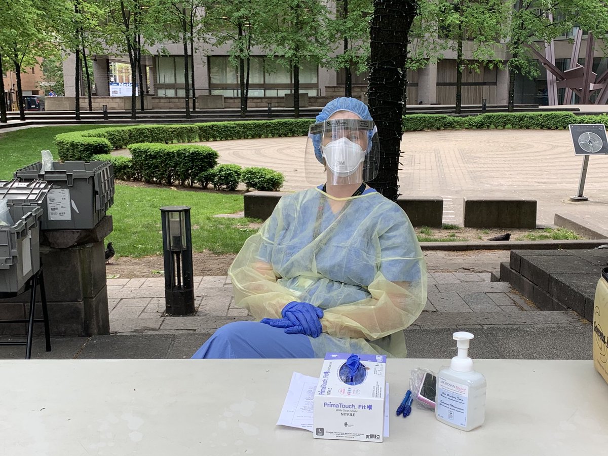 RicharLisa's tweet photo. Our @WCHospital #COVID mobile team had a great experience today in Trinity Square — trauma-informed and culturally safe care for those who are often overlooked by public health initiatives.  @WCHIndigenous https://t.co/kILssG8h9S