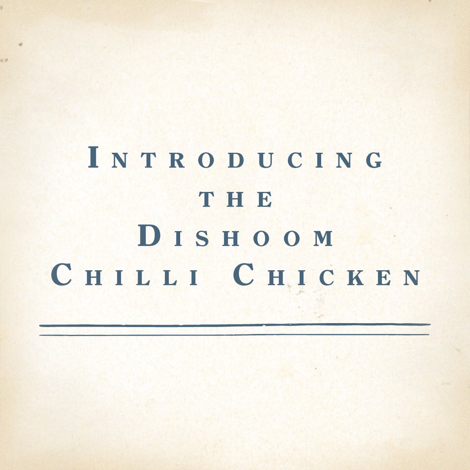 Dishoom's tweet photo. We’re simply thrilled to share the (extra-special, not-even-in the-book) recipe for Chef Naved's Chilli Chicken, inspired by an Indo-Chinese favourite of Bombay’s Leopold Cafe. https://t.co/nEamkru2qF