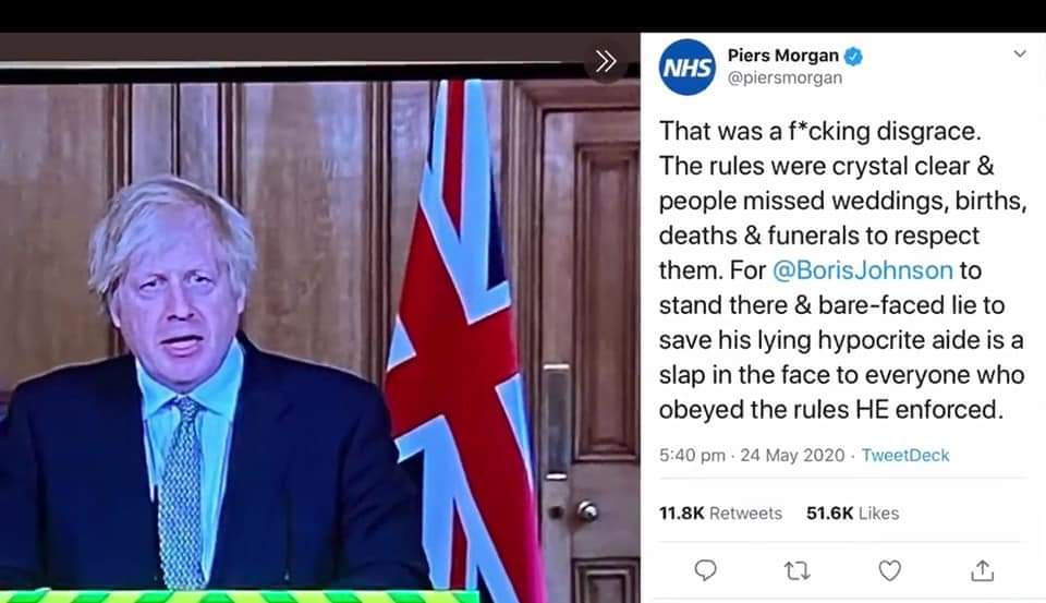 CoventryFor's tweet image. Didn't take long for these Cons to show their true face
Majority of 80
Just imagine if you were to disagree with this government that arrogantly, stubbornly and disgracefully protects the unelected hypocrite Cummings.

Do I think Prime Minister Cummings has my interests at heart?