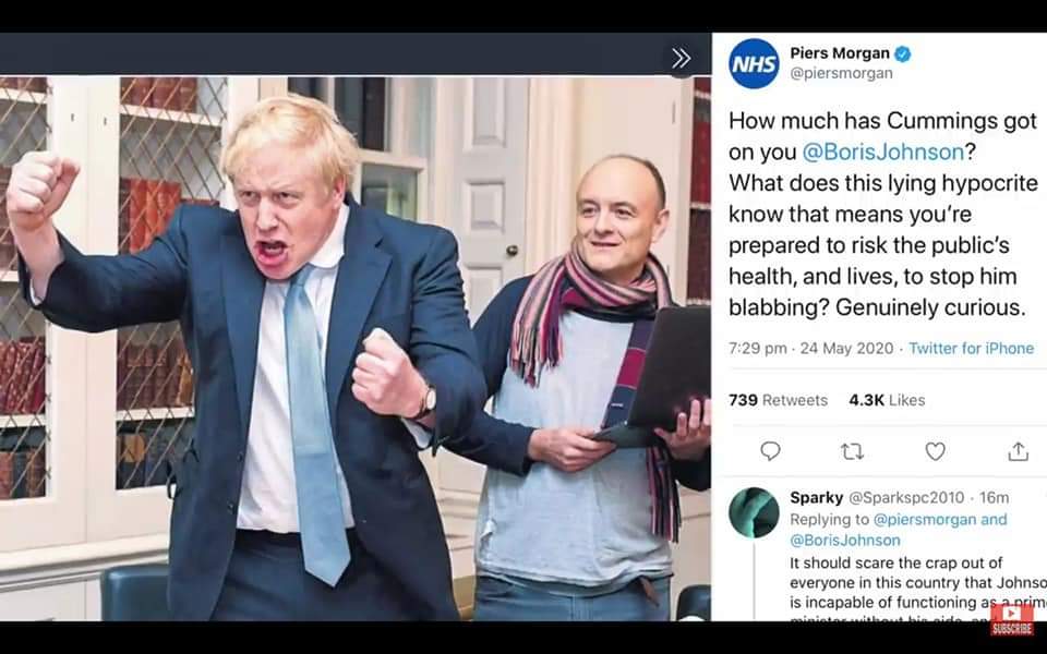 CoventryFor's tweet image. Didn't take long for these Cons to show their true face
Majority of 80
Just imagine if you were to disagree with this government that arrogantly, stubbornly and disgracefully protects the unelected hypocrite Cummings.

Do I think Prime Minister Cummings has my interests at heart?