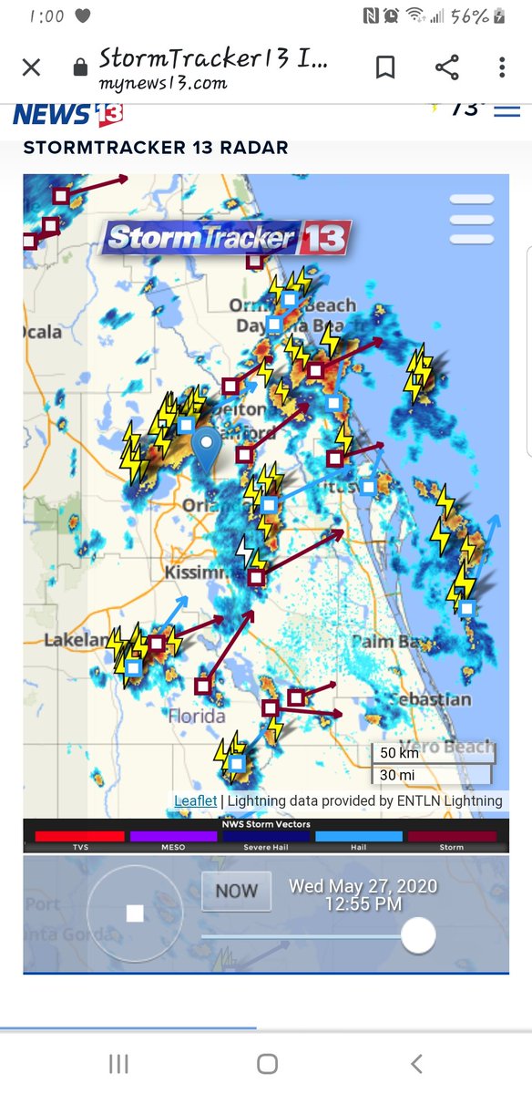 About an hour and this will be impacting Titusville and then the launch area, if you are camping along the roadway please take precautions  #LaunchAmerica  #SpaceLaunchLIVE