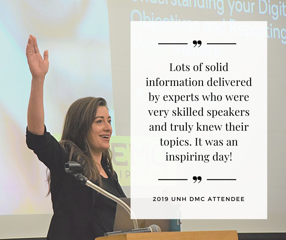 UNH_ProfDev's tweet photo. Don't just take our word for it. Our 2019 #UNHDMC attendees were excited to gain information from a variety of successful speakers and implement the new knowledge in their own #business.
☆
☆
☆
https://t.co/c9HmNjYUag
#UNHPDT #ProfessionalDevelopment #success #DigitalMarketing https://t.co/2GGFNIbftR