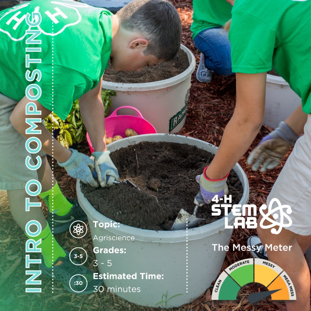 Bayer4CropsUS's tweet photo. Do you compost your food scraps?
Turn it into a fun experiment with your kids!
The #4HSTEMLab provides great tips on how to start off a compost with items you have around the home: https://t.co/DXFV5Yda94
#ScienceMatters #AtHomeScience #LearnAtHome @4H https://t.co/z84G0I5ZVJ