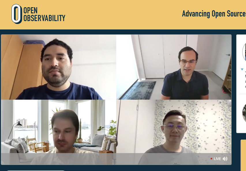 horovits's tweet photo. the contributors behind the leading #opensource #tracing tools @JaegerTracing @zipkinproject @ASFSkyWalking discussing where the community is heading: @YuriShkuro @jcchavezs @wusheng1108
#openobservabilityconf @conf_open #observability #distributedtracing #opentelemetry https://t.co/JXE6awLSvD
