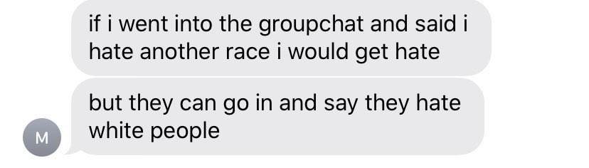 RACISM— madi believes in reverse racism and said she would like to express hate to another race but feels she’ll get attacked for it because she’s white. she fully ignored the blm situation yesterday for the simple reason that she was mad?? but tweeted about unrelated things