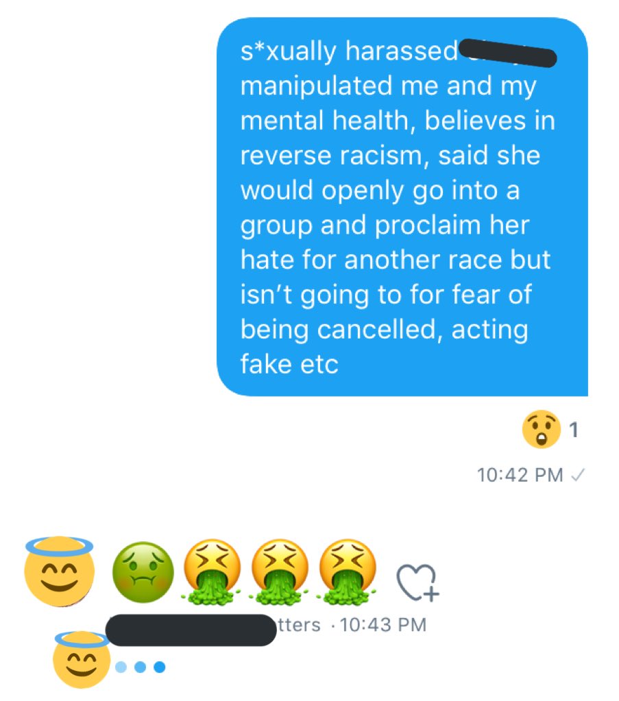 there’s plenty of other evidence against her but out of respect for the person who shared them with me i won’t be posting them unless they give me permission to do so directly. some other screenshots from myself for context of this thread (TW //MENTAL HOSPITAL MENTION IN 3rd pic)
