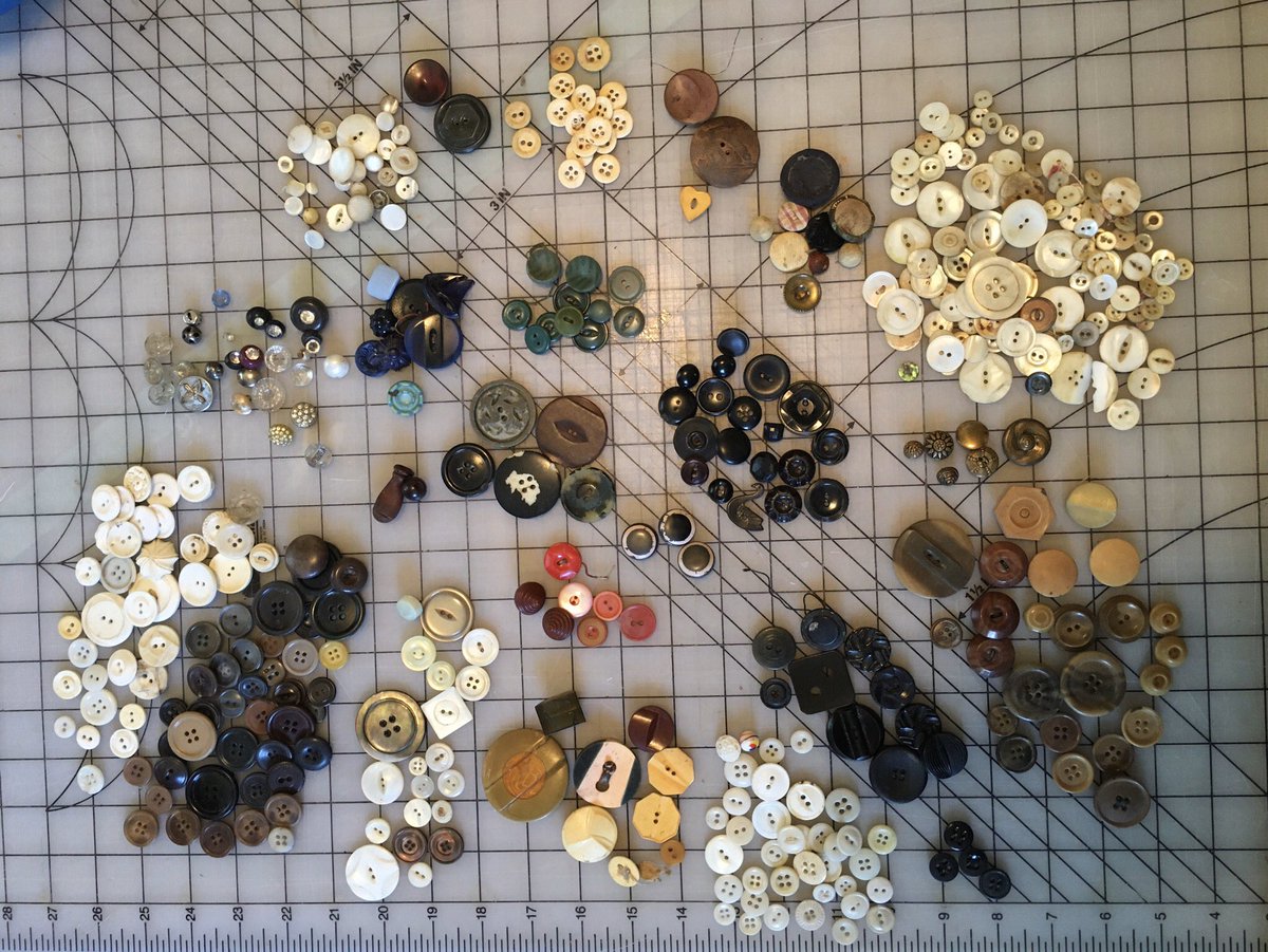 Button time! Here’s the whole lot. I’ll pull out the highlights.