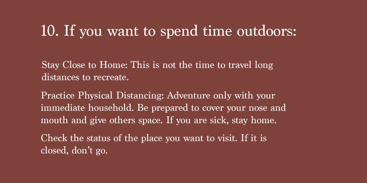 10. If you want to spend time outdoors tips via  @erinoutdoors +  @REI:  https://www.rei.com/blog/news/recreate-responsibly
