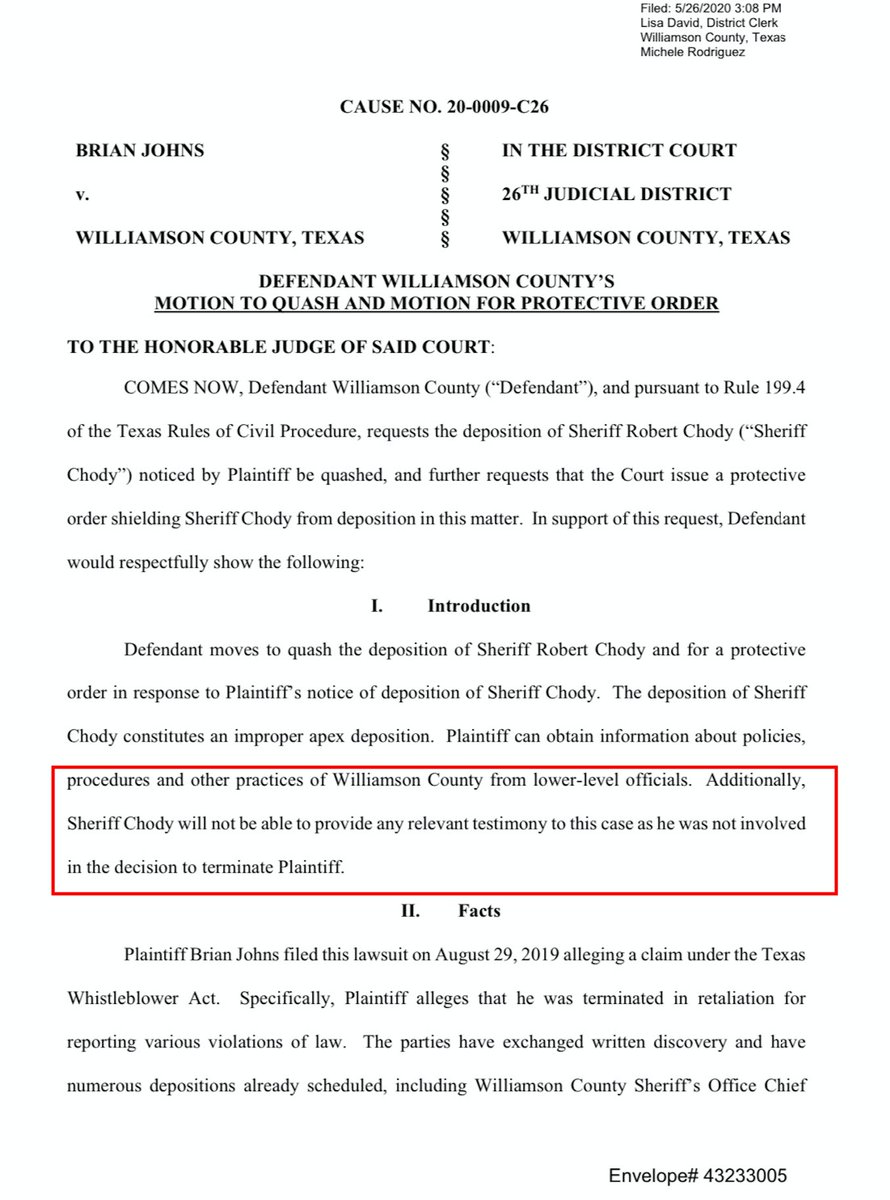 buddy_falcon's tweet photo. I thought @sheriffchody ran the SO, had total control over hiring, firing, etc. Now he says he knew nothing about John's termination, that Ryle did it all.  He sure is fighting this deposition, wonder why? https://t.co/54mKVMBBah