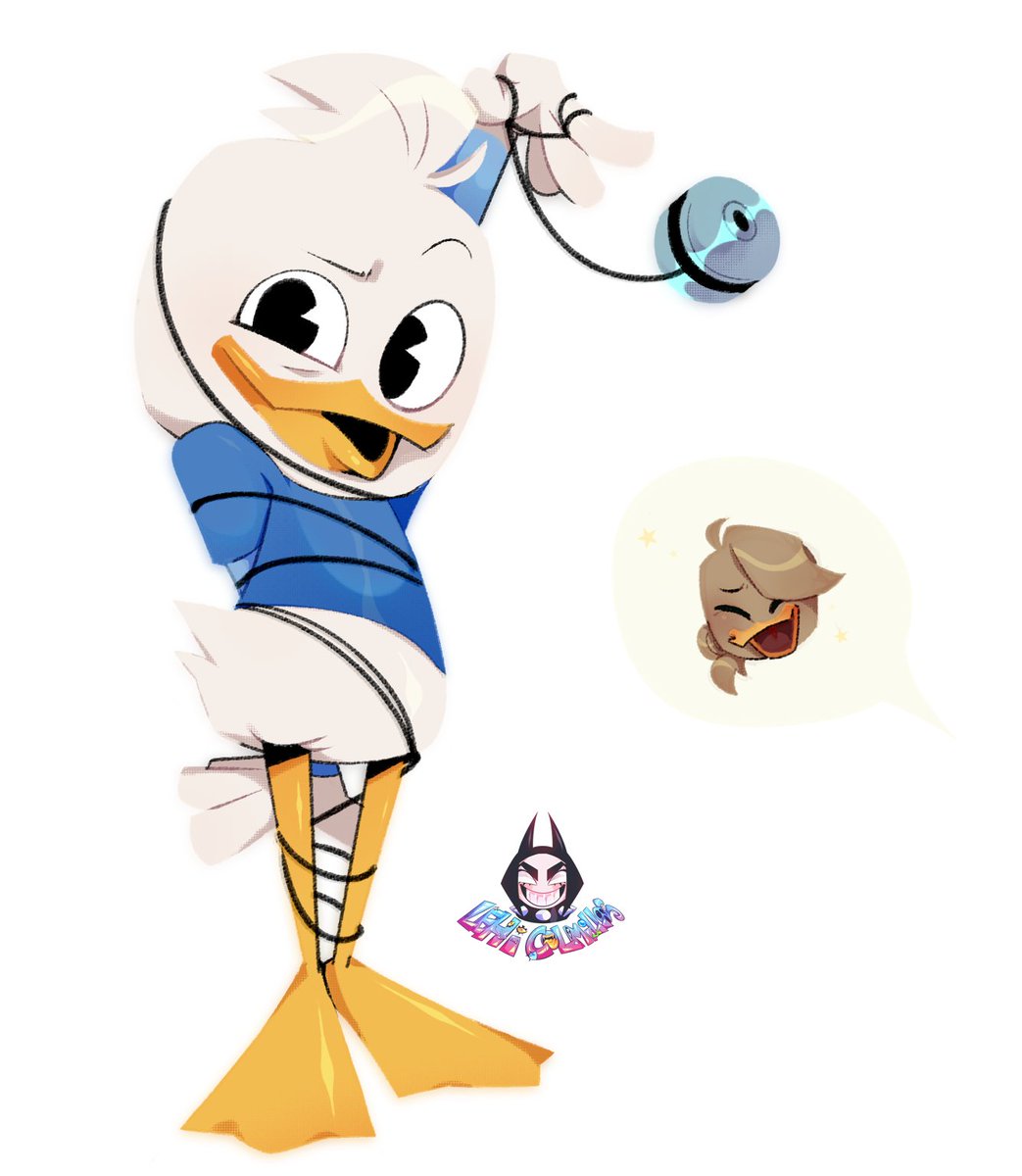 I made this drawing of dewey and a small @ KhionYohann      (she have already seen it, and I feel a little sorry to show it to you here too) 😅✨🖤

I hope you like it!! 

#ducktalesfanart #ducktales #deweyduck #myart #lineless #DuckRaces