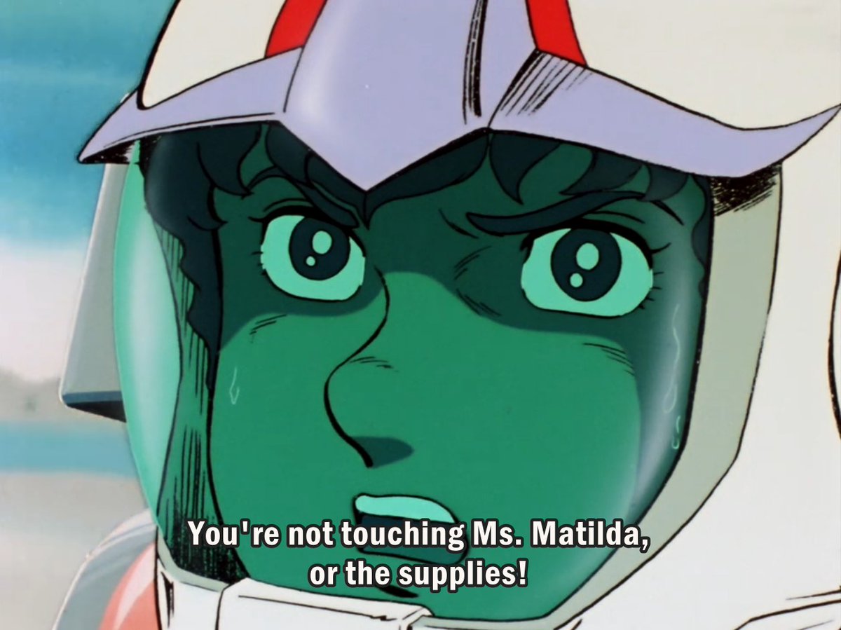 me 10 mins ago: [sarcastically] wrow I sure hope amuro doesn't beef it this episode doing something stupid because he has a crush on matildame now: [being smug]