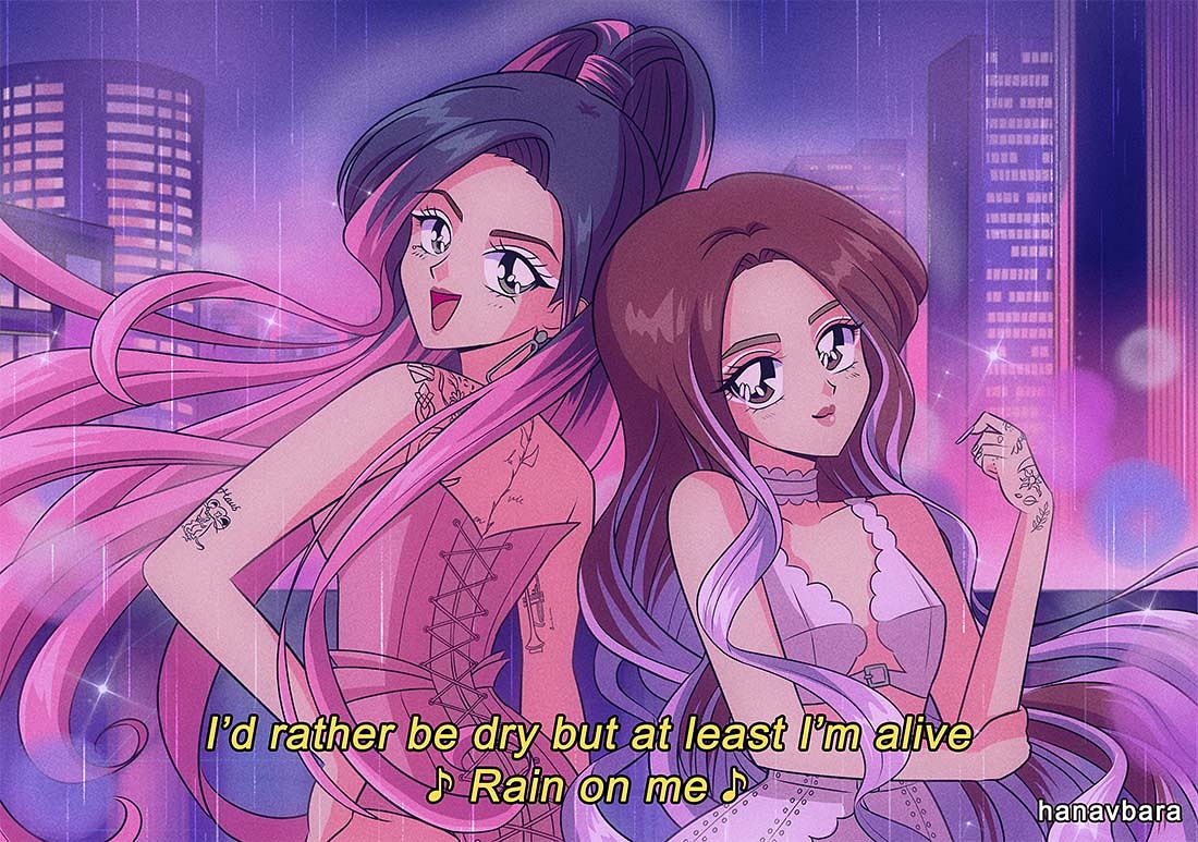 hanavbara's tweet photo. rain on me 🌧️⚡ #rainonme  #chromatica https://t.co/LVUapNnPiR