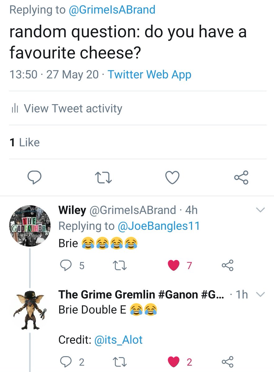 A HUGE thank you to the AMAZING  @charliehedges,  @Melvinodoom  @gloriagaynor and  @GrimeIsABrand for your beautiful cheese choices!Gloria, you are an absolute legend! Melvin, you asked for Wiley's favourite and here you go good sir! #WednesdayWisdom #WednesdayThoughts