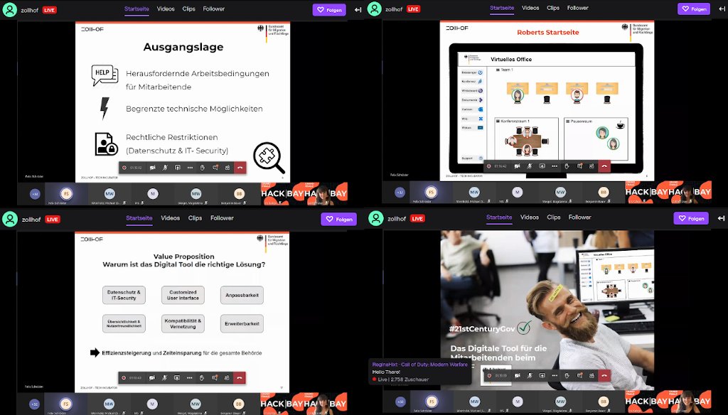 _cwkr's tweet photo. Das @BAMF_Dialog zum ersten mal mit einer Challenge beim #hackbay2020 Finale auf @Twitch 👍 #21stCenturyGov #hackbay https://t.co/P6UKnczLcd
