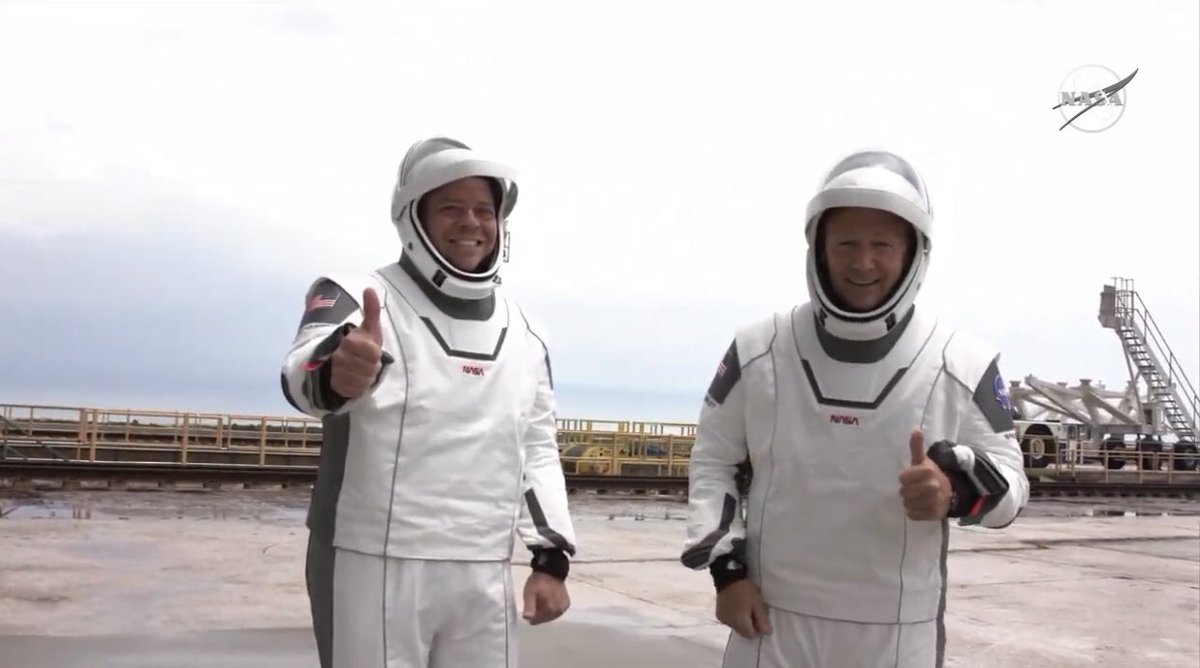 Excited to watch the team <a href="/SpaceX/">SpaceX</a> and <a href="/NASA/">NASA</a>. Great job on the wonderful partnership <a href="/elonmusk/">Elon Musk</a>. What a sweet arrival in the <a href="/tesla/">Tesla</a> model X!!!!!!