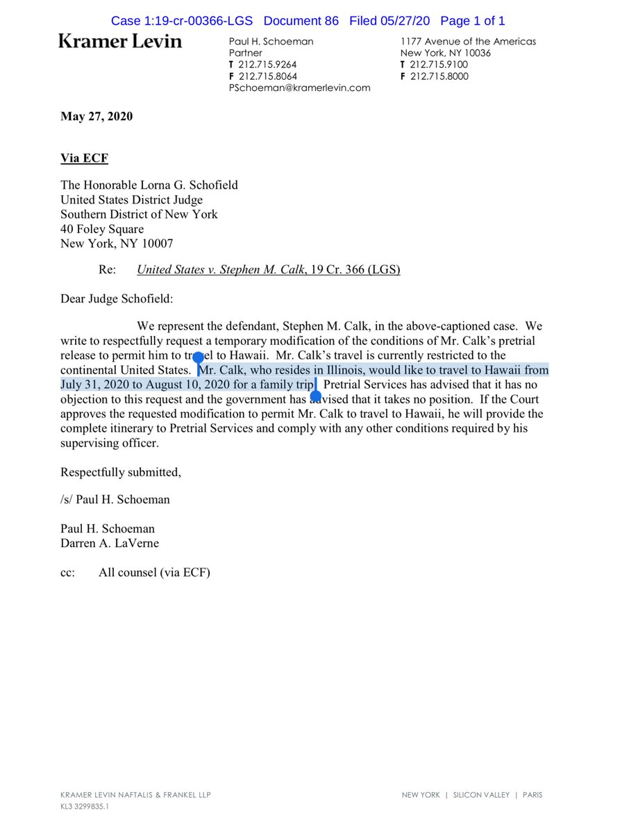 SERIOUSLY?Yet just a few weeks ago you wanted a continuance to “prepare for your trial” - 􏰁but now you want a modification to go on a family vacation to Hawaii?