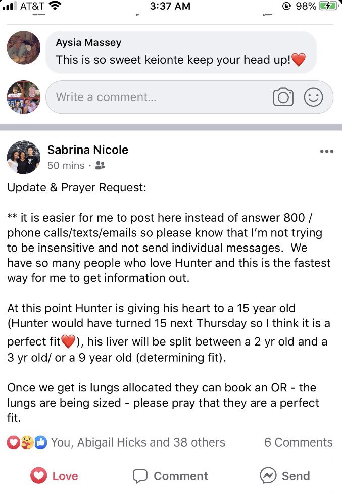 Hunter is still helping lots of people, he will be missed dearly🕊