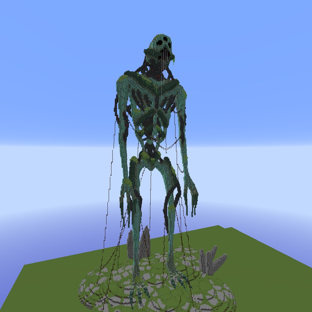 SirHatless's tweet image. ERЯOR. ᴠᴇSꜱᴇL rEbǫ̴̢̢̡̮͙̭̫͎̅̈́́̃͆̃̈́̈͋OT ꜰᴀɪʟeD...

Alien biorobot that is part of a bigger upcoming project ;)
Made on @BuildersRefuge 
360° render in the comments (made by @JossieboyMC)

#Minecraft #minecraft建築コミュ