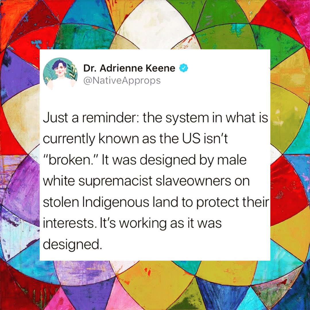 Thank you @NativeApprops for stating the #Facts⁣ 👏🏽💔 #StolenLand #WhiteSupremacy #LandBack #GeorgeFloyd #BlackLivesMatter