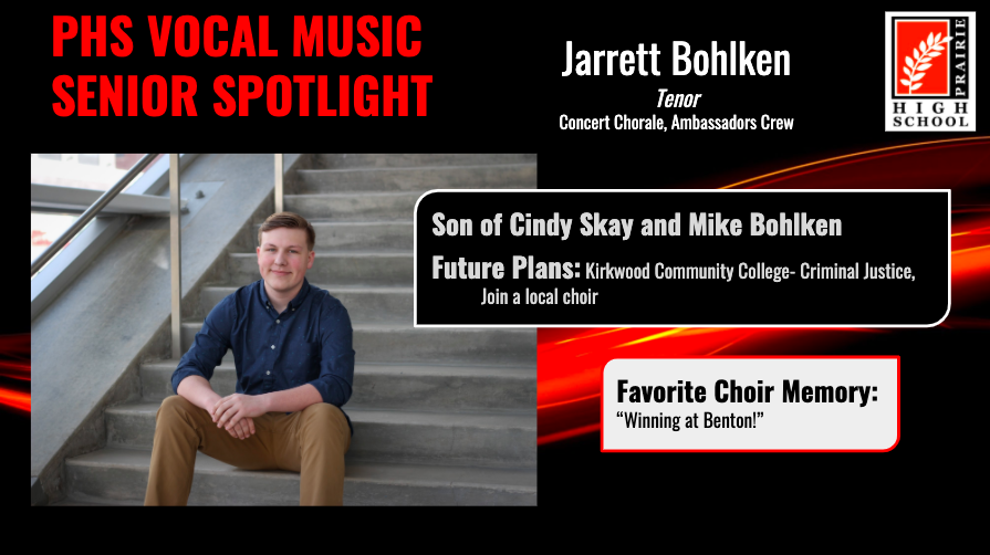 Best of luck, Jarrett Bohlken!