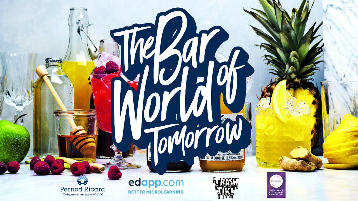 Let’s work together to shape the Bar World of Tomorrow! Developed with Trash Tiki and @the_SRA, this free micro-training course for bar professionals focuses on less waste, better products and responsible drinking.
More info here: https://t.co/LudPCHToZo https://t.co/IewGUAcQ5V