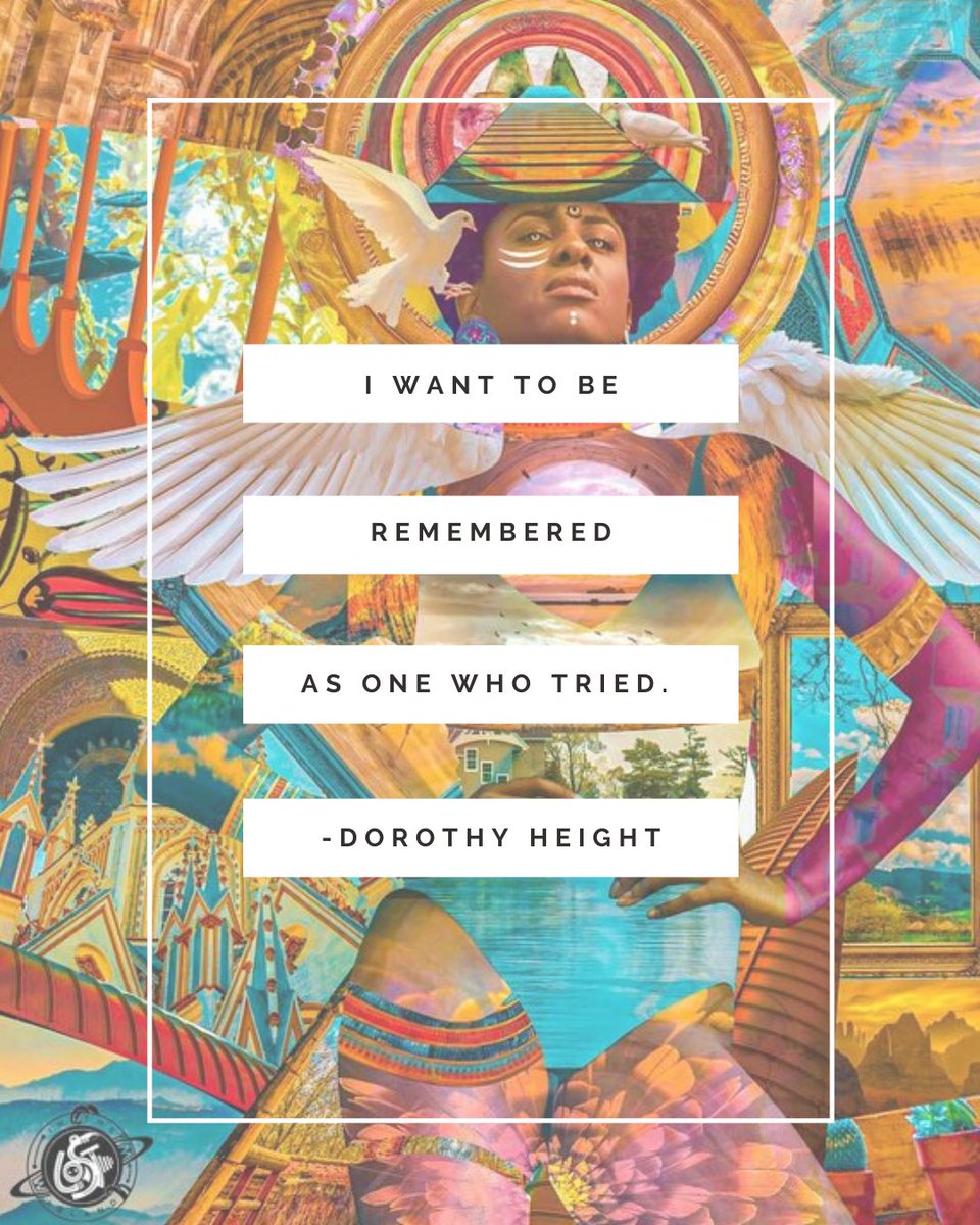 Creatricity's tweet photo. Dorothy Height was a leader in addressing the rights of both women and African Americans as the president of the National Council of Negro Women. 
TL;DR Dorothy Height is the badass we all should aspire to be 💜
#badasswomen #civilrights #blacklegacy #blacklivesmatter #girlboss https://t.co/PEW4hZyWW1