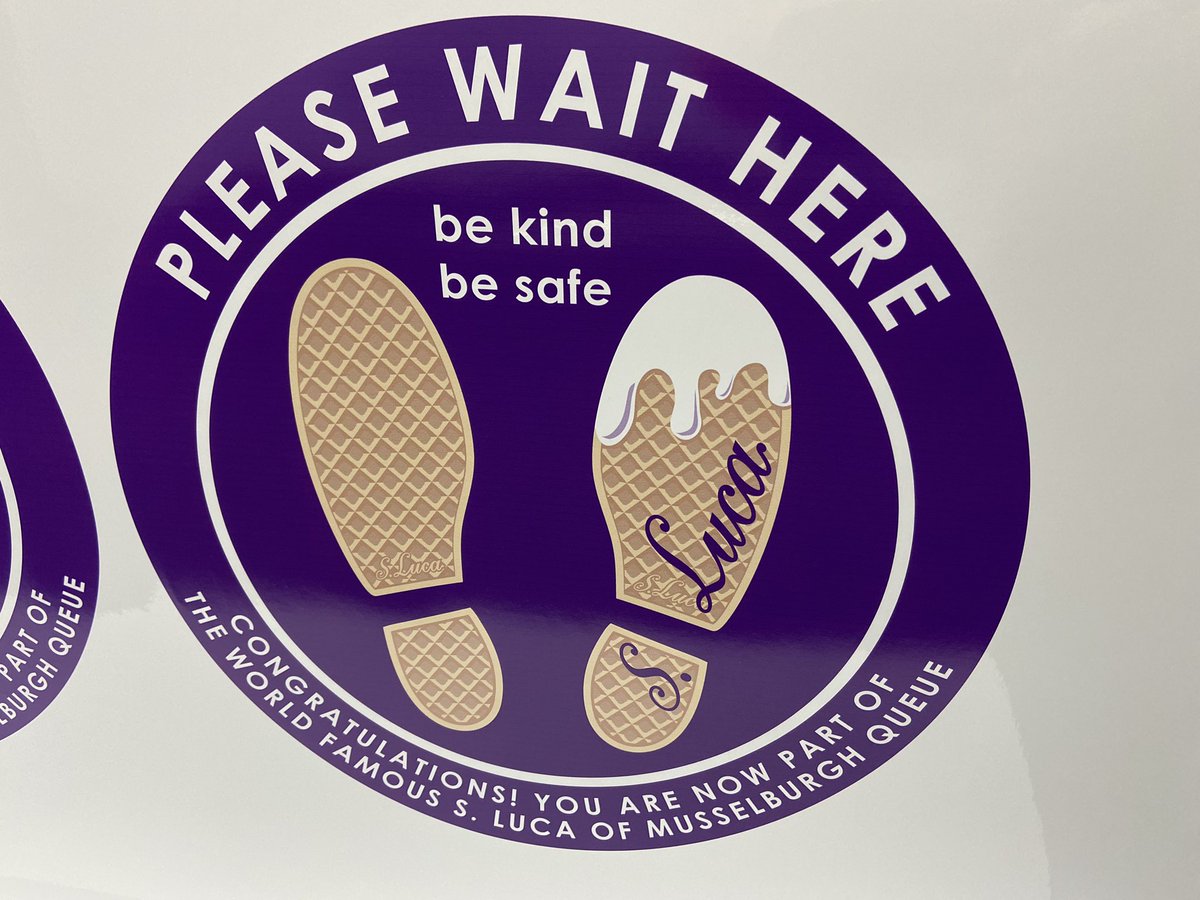 ApexSigns's tweet image. Loving the artwork from S. Luca Musselburgh for the new floor vinyl’s we are working on.            #signs #vinyl #Edinburgh #icecream #SocialDistancing