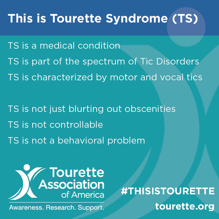TouretteAssn's tweet photo. It is important to educate others about what #TouretteSyndrome is, and more importantly what it is not. What would you add to the list? 

#TouretteAwareness #Tourette #TouretteAwarenessMonth https://t.co/QVcEaJjePn