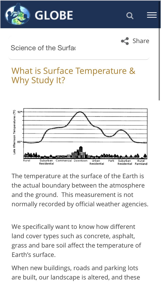 GLOBEProgram's tweet image. Ever wondered why it&apos;s important to study #surfacetemperature? Do you know what it is? Click this link to find out! bit.ly/36MwLcd
#TheGLOBEProgram #GLOBE25 #CitSci #UHI #UrbanHeatIslands #NASAatHome #GLOBEatHome #UHIE
