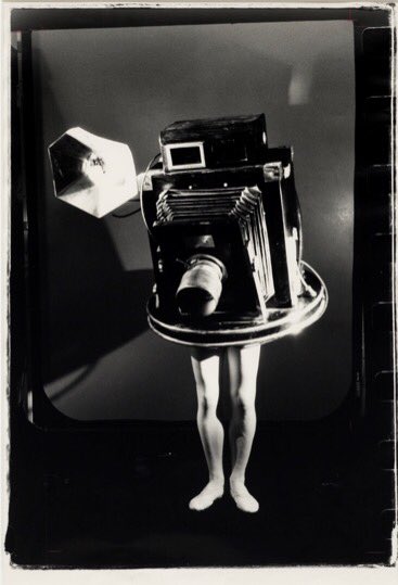 icateens's tweet image. Staying Creative. Make an object seem like it has human parts. Snap a photo. Tag us. Inspiration pictured second: Laurie Simmons, Walking Camera (Jimmy the Camera / Gift to Jimmy from Laurie), 1987.