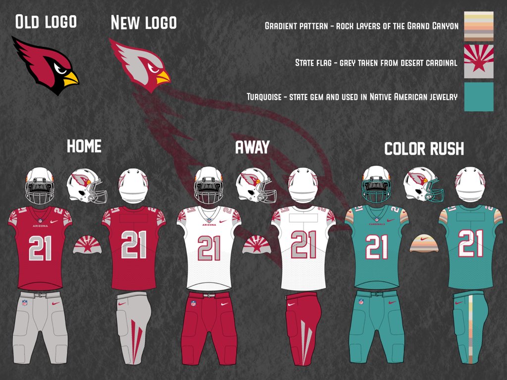 Alex Burtin on X: Here's my entry to the @sportslogosnet AZ Cardinals  uniform redesign contest @AndrewMLind @K1  / X