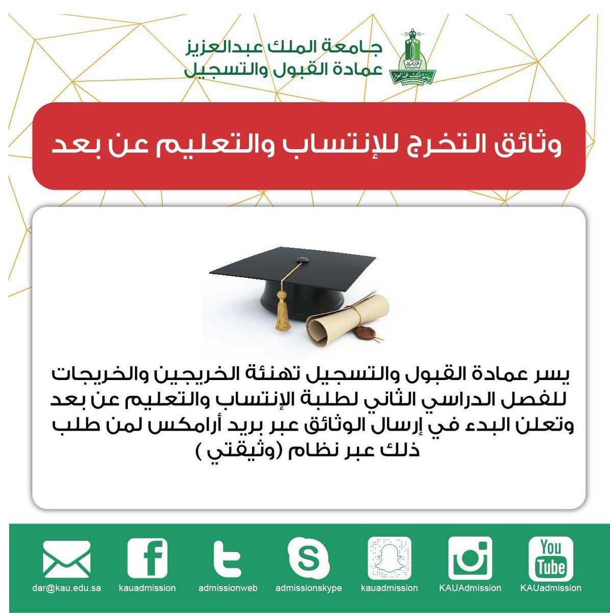 مجموعة صور لل مواعيد التقديم للماجستير بجامعة الملك عبدالعزيز