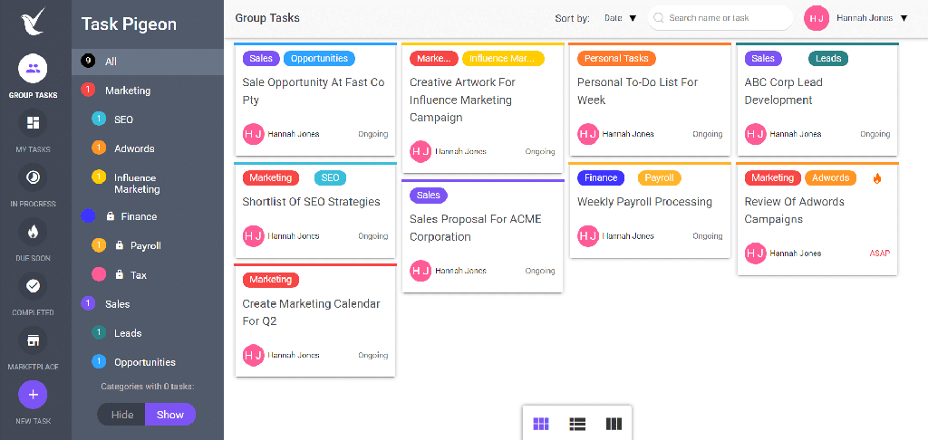 TaskPigeon's tweet photo. "The new features discussed above also add to an impressive list of capabilities already in the tool including multiple dashboard views, advanced and rapid filtering of tasks and stages, private tasks and the ability to upload from popular cloud..." https://t.co/v8a7fvaRFU https://t.co/hUaW7qSO9b
