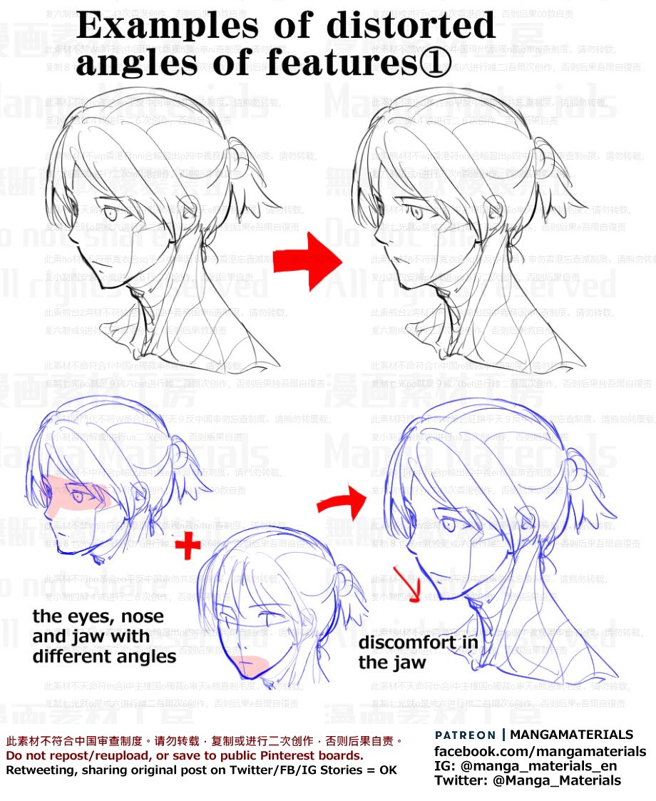 Manga Materials English Post By Mm Staff On Twitter Personal Note Angles Of Face Around The Face Patreon Https T Co Zoftoi1zdd Fanbox Https T Co Vqzw7feznq Youtube Channel Https T Co Pummrrhrgp Instagram Https T Co Wjmanh28rg Facebook Https