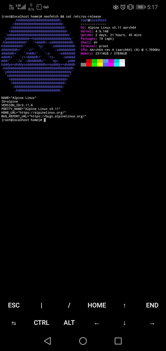 _Y000_'s tweet image. Alpine Linux 3.11

#termux #alpinelinux