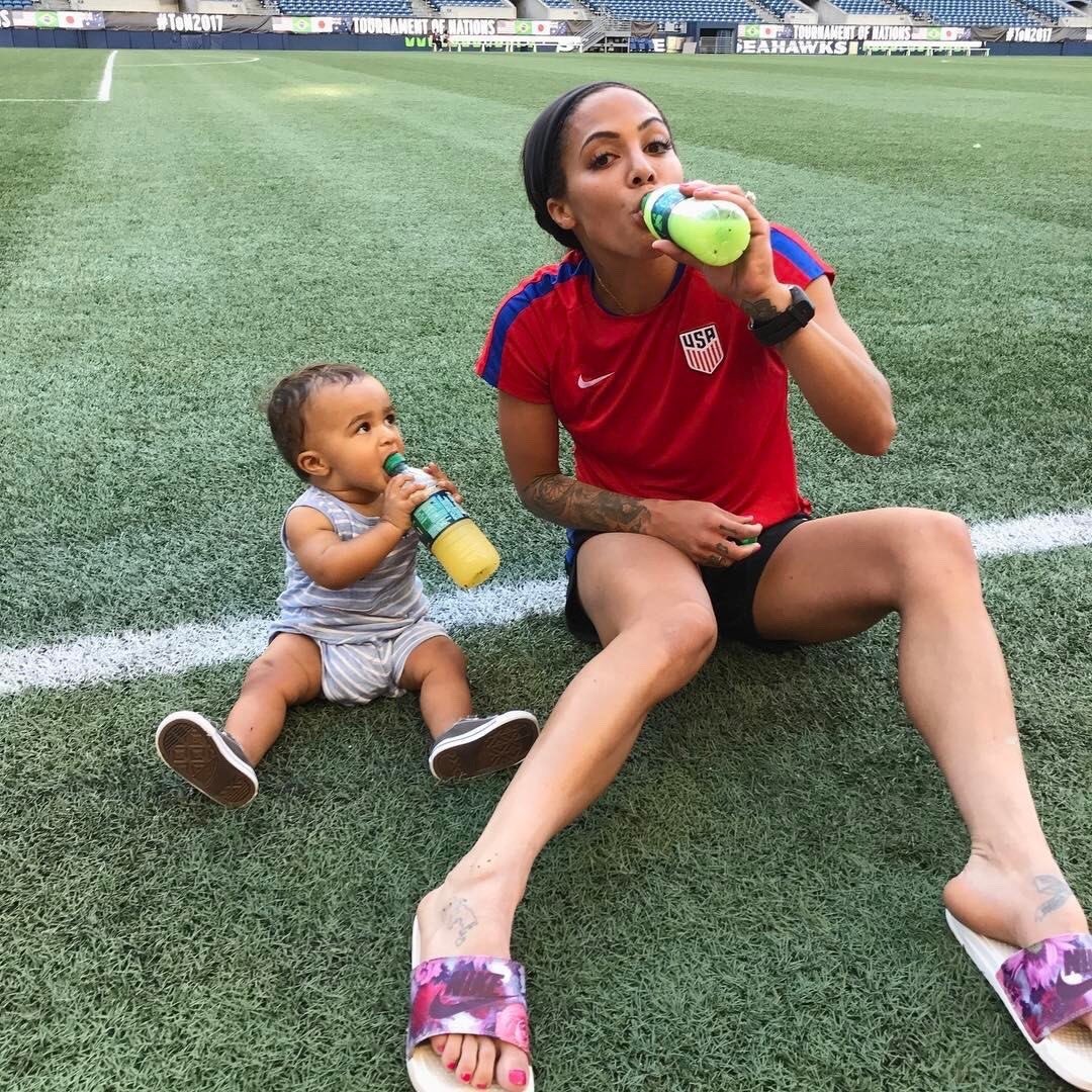 sydney leroux: at 15 syd became the youngest player to ever play for the vancouver whitecaps; she was the # 1 overall pick in the 2012 wps draft and scored 5 goals in her 2nd cap for the uswnt, tied for the current nt record; youngest player on 2012 olympic roster and a wc winner