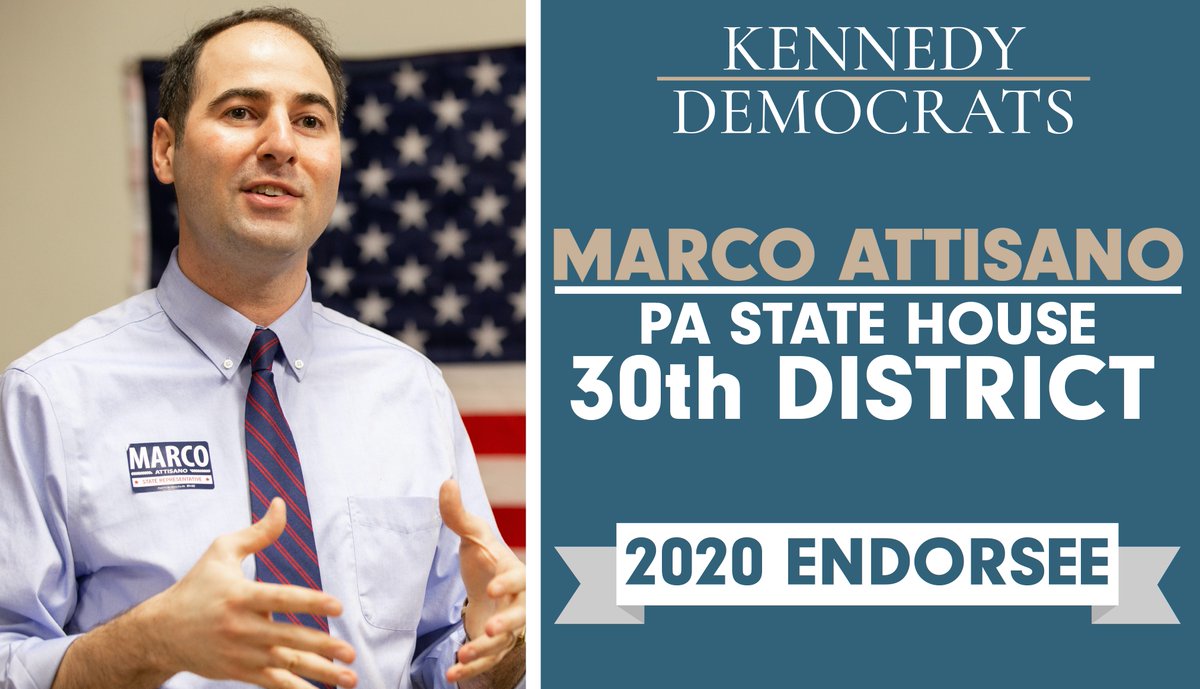kennedydemspa's tweet image. Marco Attisano is the kind of leader we need in Harrisburg. He's a veteran, a leader in the business community, and a former prosecutor -- but most importantly he's passionate about the people of our state. We're proud to announce our endorsement of @MarcoForPA for #PA30!